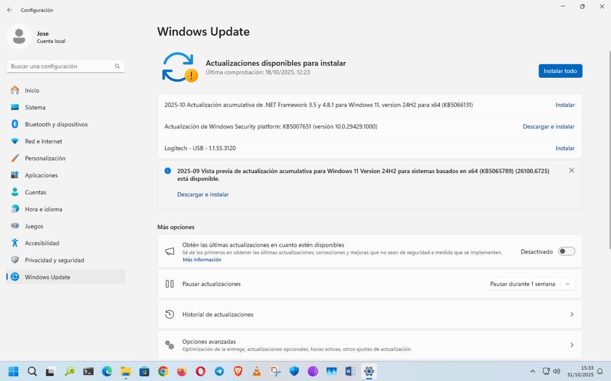 jose_a57's tweet image. Upgrade de #Windows10PRO a #11PRO24H2 con cuenta local y conservando todos los archivos, programas y aplicaciones instaladas, se actualiza con normalidad, va fluido y estable, perfecto para navegar por la Web y ofimática, en un Pentium G860 Dual Core con una BIOS de 10/01/2012.