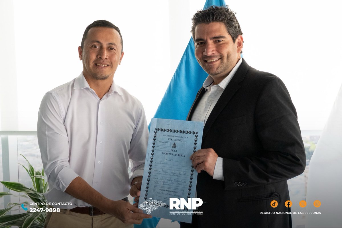 El Registro Nacional de las Personas recibió la donación de un terreno en Las Vegas, Santa Bárbara, que permitirá fortalecer su infraestructura y ampliar los servicios de identidad para la ciudadanía. 🇭🇳