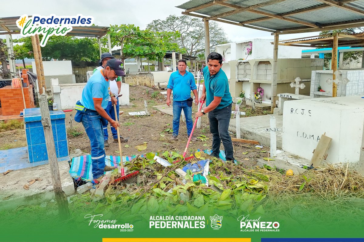 Acciones de mantenimiento previo al feriado de los Difuntos.🤍🩶

Con cariño y respeto por nuestros seres queridos, el equipo de Gestión Ambiental y Servicios Públicos de la Alcaldía Ciudadana de Pedernales realizó la limpieza y desbroce de maleza en el Cementerio General,