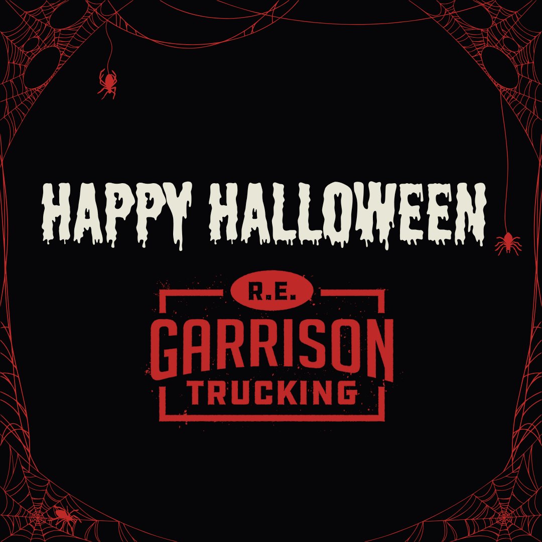 Happy Halloween from R.E. Garrison Trucking! Whether you’re out on the road or handing out candy at home, we hope your day is filled with sweet treats, safe travels, and just the right amount of spooky fun! #regarrisontrucking