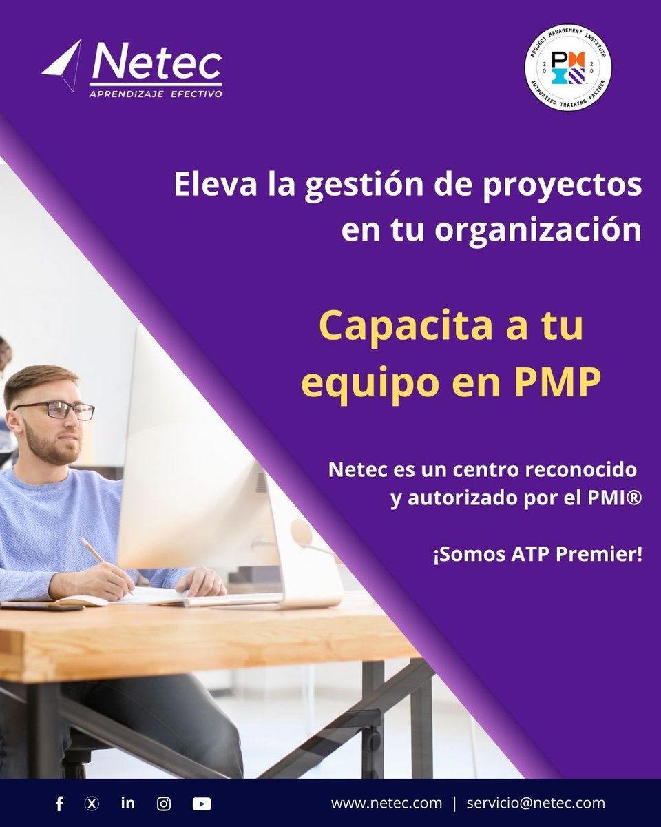 netec's tweet image. Capacita a tus colaboradores en #PMI 👉 hubs.la/Q03R3cqW0 y dominen las mejores prácticas de dirección de proyectos con nuestro programa especializado en #PMP®
Fortalezcan las competencias clave para cumplir objetivos estratégicos.
#NetecConecta
