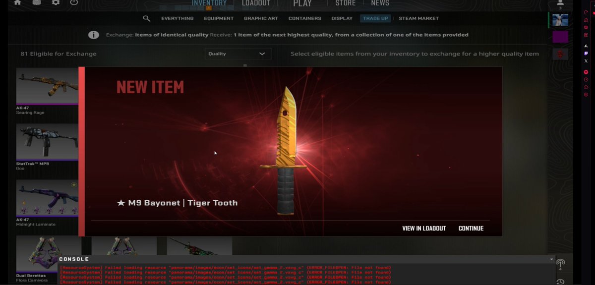 Nxmzyy's tweet image. 4x stars and a quick tradeup later.. 
#cs2 #csskins