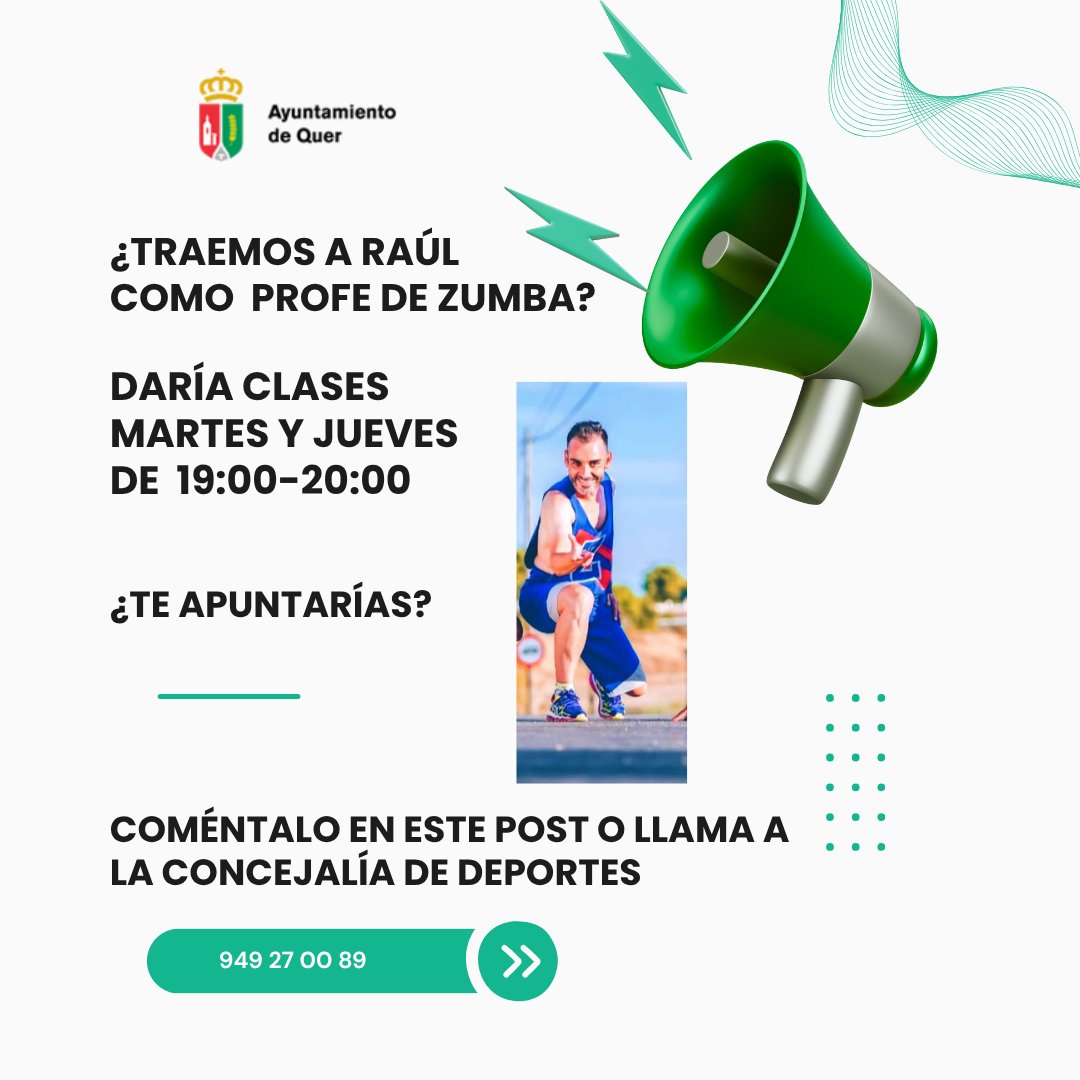 aytoquer's tweet image. 🎨 ¡Ya tenemos 7 alumnos apuntados! 🙌
¡Falta muy poco para sacar la actividad! 💪
Si te lo estabas pensando… 🤔 ¡es el momento de pasar a la acción! 🚀
📞 949 27 00 89 (Concejalía de Deportes)
📧 info@ayuntamientodequer.es
#Quer #DeportesQuer #Participa