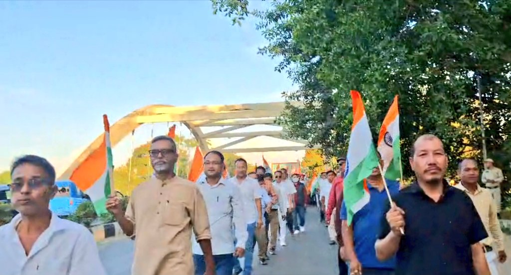 AShardaDevi's tweet photo. Honoured to join the Unity Rally with the energetic and devoted karyakartas of @BJP4Manipur, reaffirming our commitment to the ideals of unity and integrity. 🇮🇳
#SardarPatelJayanti
#UnityRally 
#RashtriyaEktaDiwas https://t.co/Awb8ocBKq7