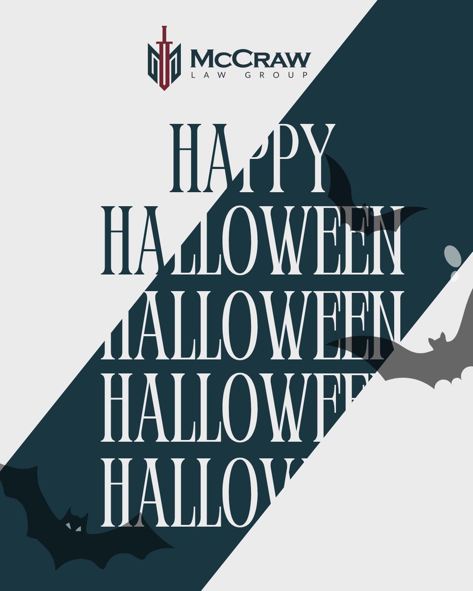 McCrawLawGroup's tweet photo. Wishing everyone a safe and happy Halloween from all of us at McCraw Law Group!

Remember to drive carefully and watch out for trick-or-treaters tonight. 🎃 https://t.co/CkP9zEvyzP