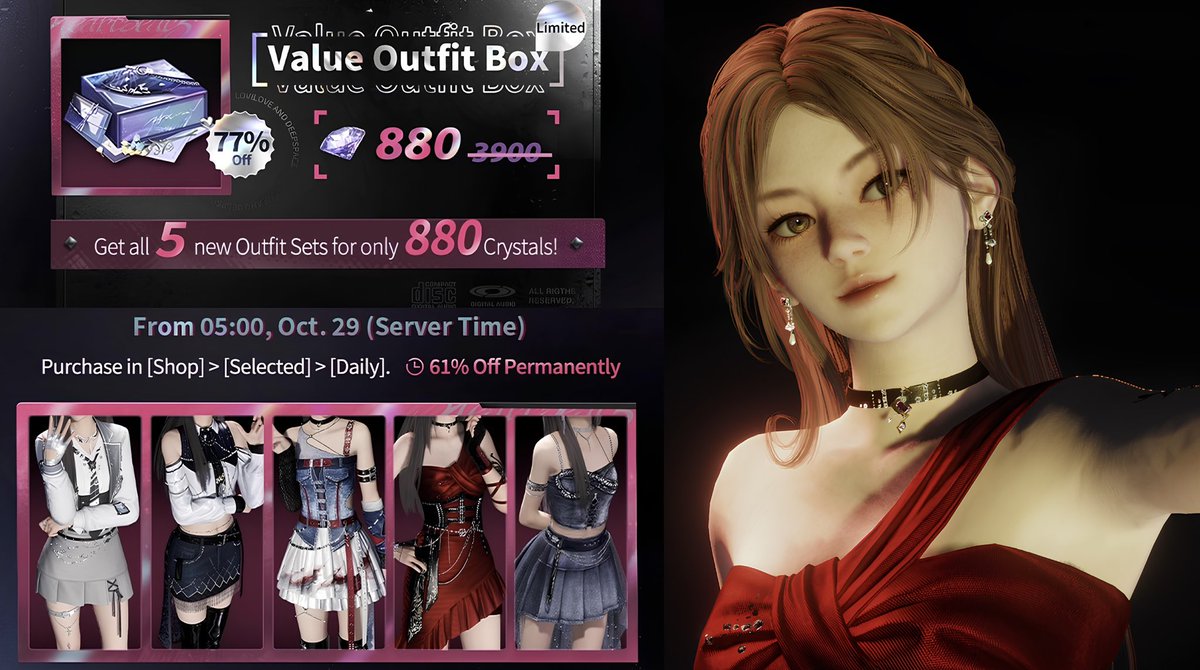 taschibunny's tweet image. Crystal + Aurum Pass GA ᰔ

to get one of mc's new outfits or the outfit box for all 5 outfits ✨

2x 980 Crystals + 150 Diamonds (2 Winners, one each)

5x Aurum Pass (5 Winners, one each)

Follow + ♡ + ↻ to participate

GA will end at November 3rd at 6pm my time (UTC+1)

Pls…