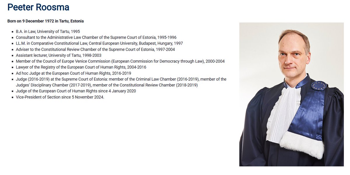 Meet Peeter Roosma, an academic lawyer who is expert in constitutions that are completely different from our constitution

His country has a population of 1 million people

He's Estonia's ECHR Judge

Why does he get to control how our country works?