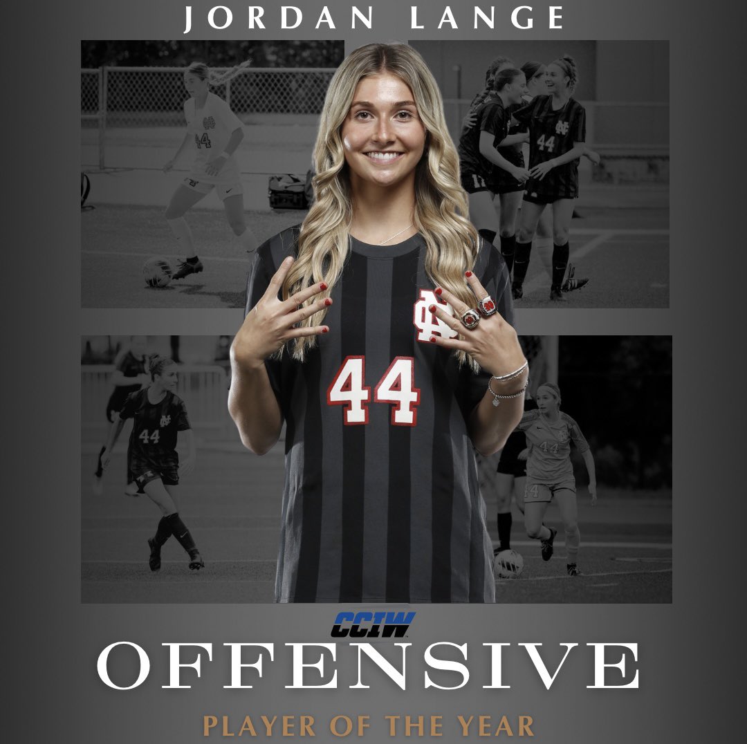 NCC_WSoccer's tweet image. ✨ CCIW Offensive Player of the Year ✨
•
Congrats, Jordan!