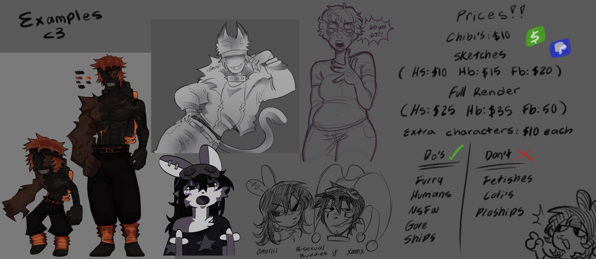 Commissions are open!! 
Feel free to dm here or on my discord, sleepyomoriii !!
#Commission #art #digitalart