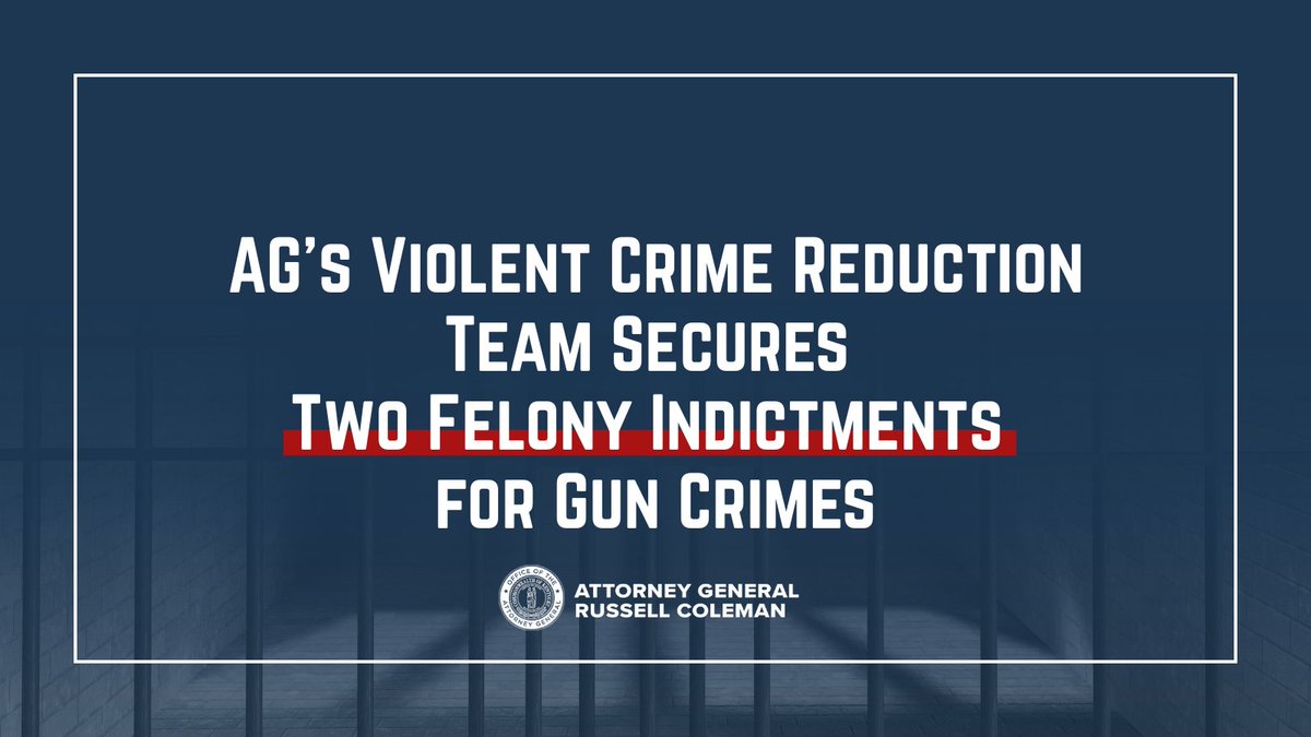 kyoag's tweet image. Action by the Louisville-based Violent Crime Reduction Team resulted in two more felony indictments for gun crimes. 

Read more: kentucky.gov/Pages/Activity…