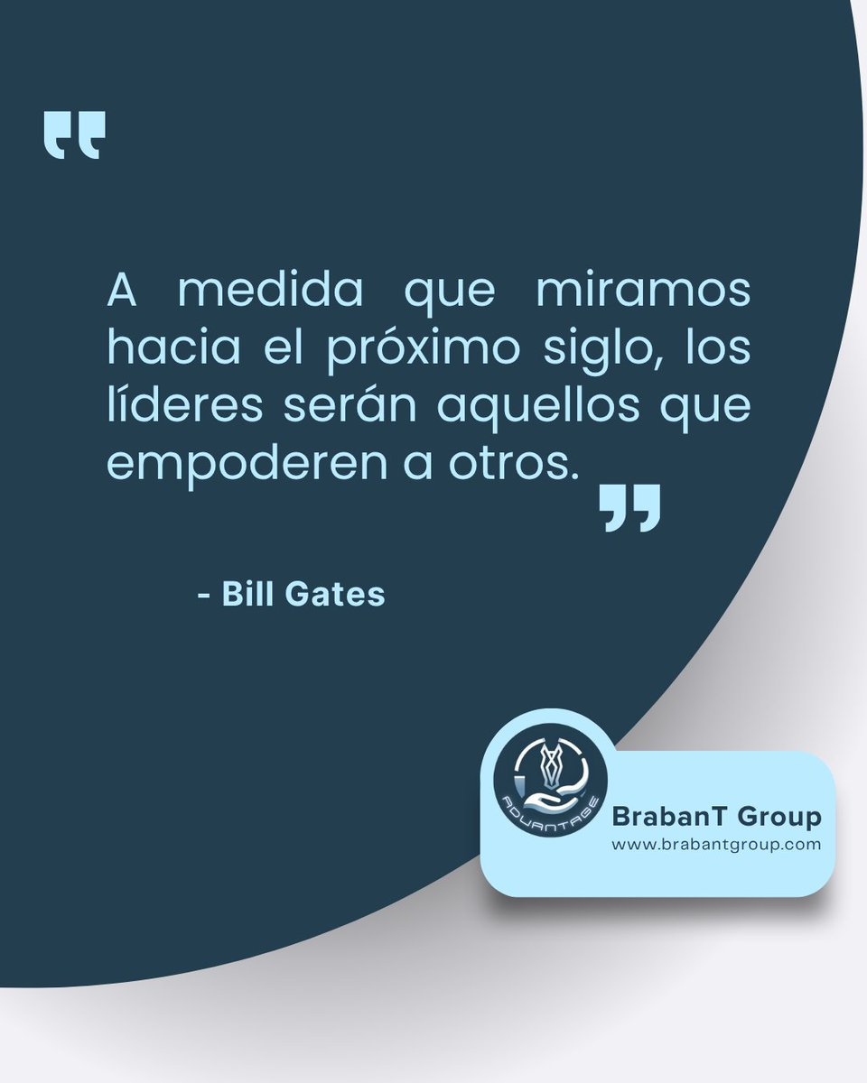 GroupBrabanT's tweet image. Hace años, cuando el mundo se asomaba al umbral del nuevo milenio 🗓️, Bill Gates hizo una predicción sobre el futuro del liderazgo que resuena hoy, con más fuerza que nunca, cuando hablamos de liderazgo 💡.

#BrabanTGroup #Bloomlab #Liderazgoestratégico #Empoderamiento