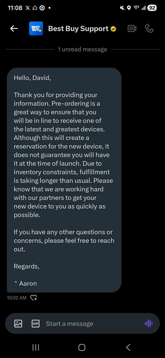 I used to buy maybe around 30 games a year from <a href="/BestBuy/">Best Buy</a>.

It's answers like these that made me go elsewhere. Reminds of me that Seinfeld clip.

"You know how to take the reservation.... But see you don't know how to hold..... the reservation"