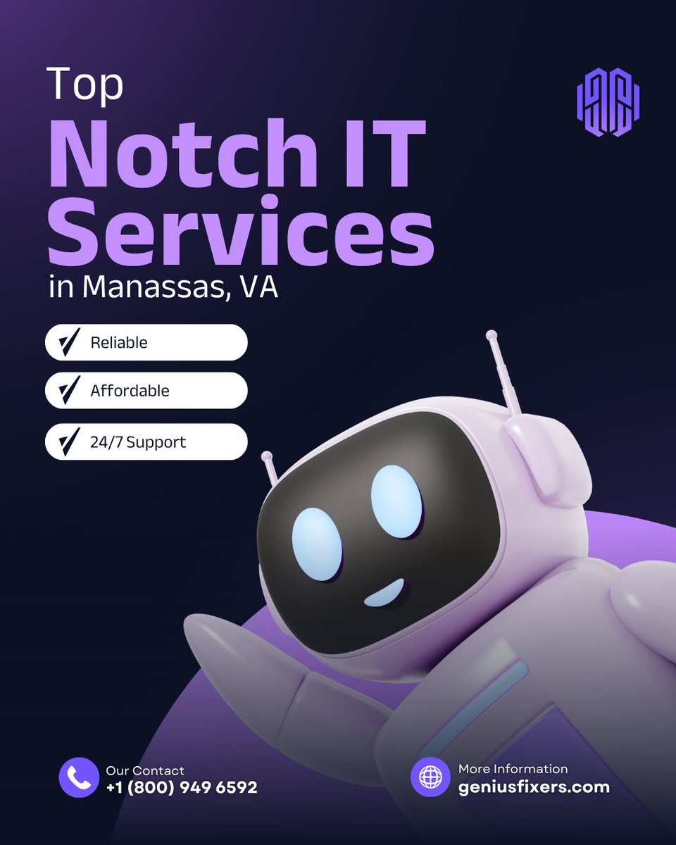 Geniusfixers's tweet image. 💻 𝗧𝗼𝗽-𝗡𝗼𝘁𝗰𝗵 𝗜𝗧 𝗦𝗲𝗿𝘃𝗶𝗰𝗲𝘀 𝗶𝗻 𝗠𝗮𝗻𝗮𝘀𝘀𝗮𝘀, 𝗩𝗔
From troubleshooting to complete tech management. #𝗚𝗲𝗻𝗶𝘂𝘀𝗙𝗶𝘅𝗲𝗿 keeps your business running smoothly. ⚙️
Reliable. Affordable. Available 24/7.
.
.
.
#ITServiceInManassas #ITSolutions