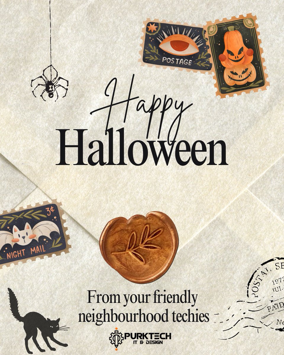 PurkTech's tweet image. Happy Halloween everyone! 🎃 Why did the computer dress as a zombie for Halloween? Because he wanted to TERABYTE into someone! 🧟💻 #TechJokes