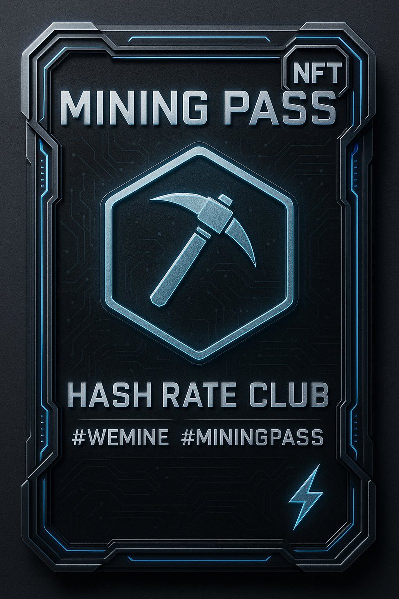 EricChamosset's tweet photo. 🛠️ My vision of the #WeMine #MiningPass for the HashRate Club ⚡

A futuristic NFT pass combining mining, tech and digital ownership.
Designed with AI to reflect security, power and innovation.

#WeMine #MiningPass
@hashrate_club @WeMineFi https://t.co/wfgRfC9idY