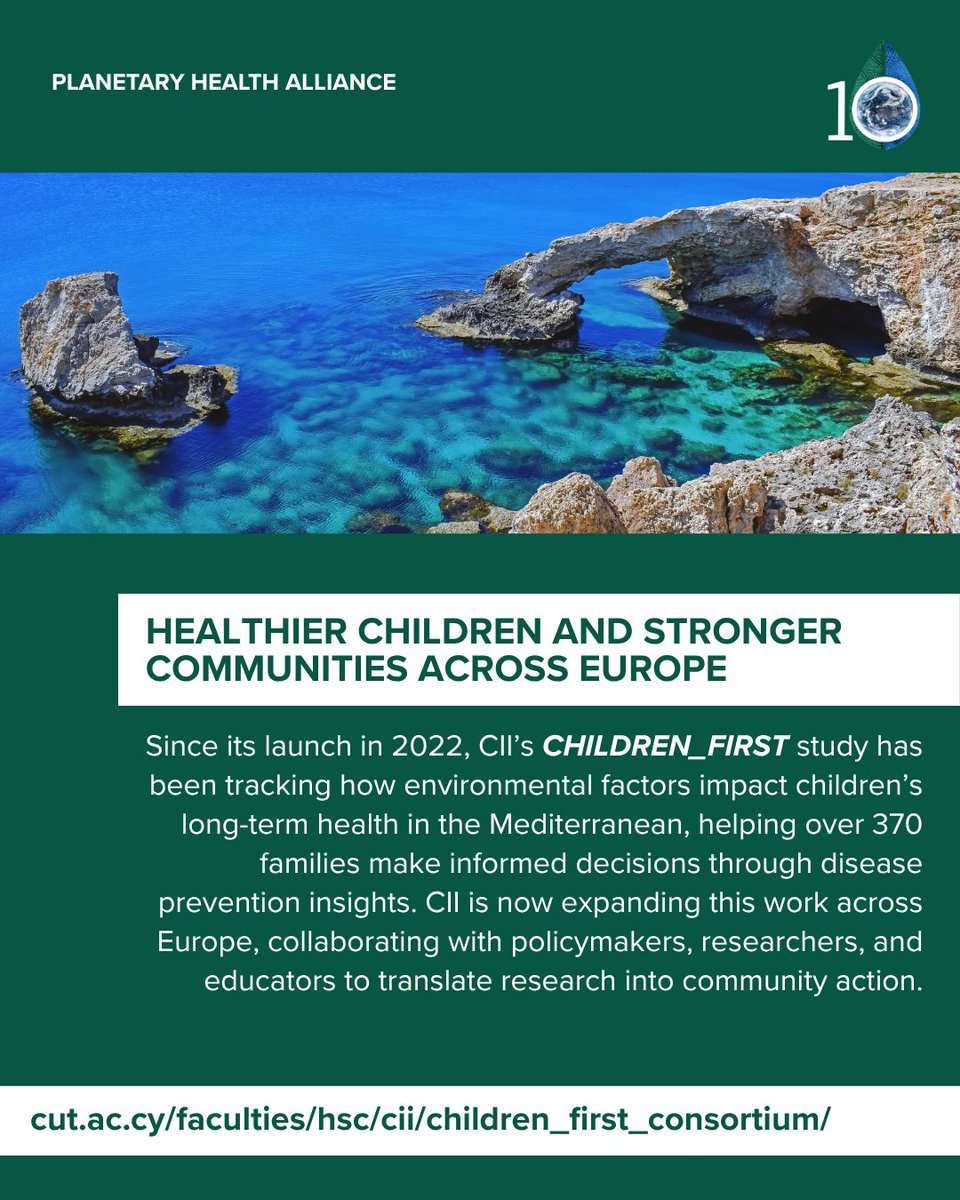 ph_alliance's tweet image. How can we Support Healthy Children in the #Mediterranean?

@CII_CY_Health studies how Earth system changes affect children's health, advising 370+ families in Cyprus &amp;amp; forming collaborations across Europe to scale the model.

🔗 hubs.li/Q03R6_g60 hubs.li/Q03R75bQ0