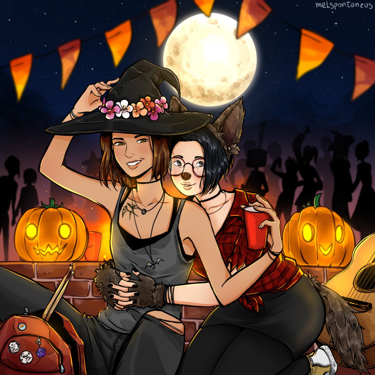 Happy Halloween! 🎃

If you've dressed up as any characters from our games, we'd love to see!

Enjoy this lovely Halloween fan art of Steph and Alex by <a href="/MelSpontaneus/">🩸 melspontaneus 🌈✍️ (COMMS OPEN!)</a> 💕