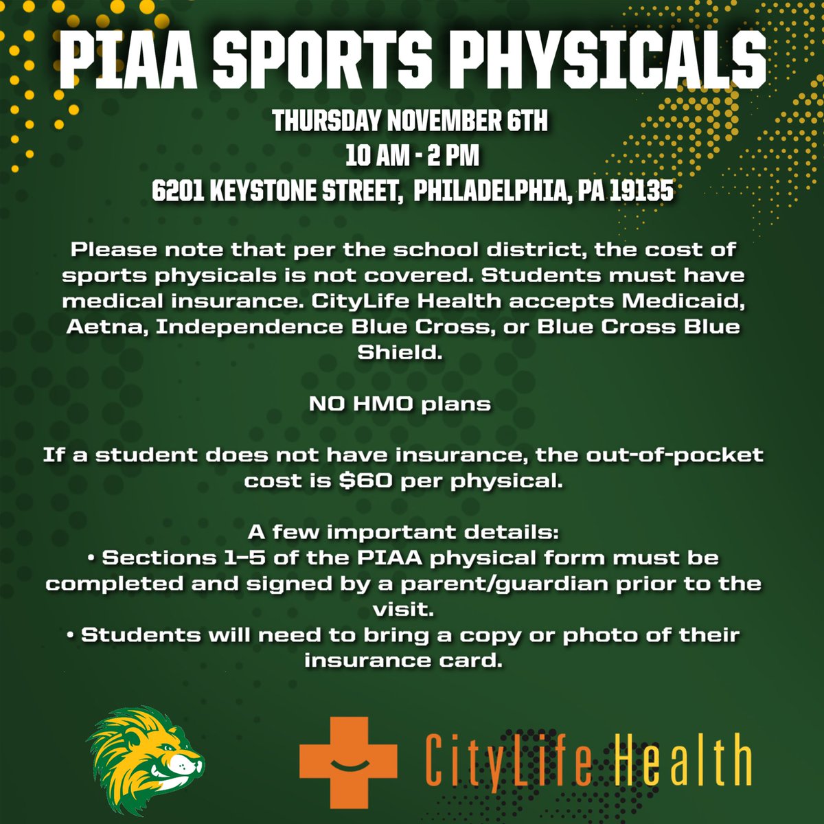 AcademyTacony's tweet image. PIAA Winter Sports Physical Pop Up Clinic