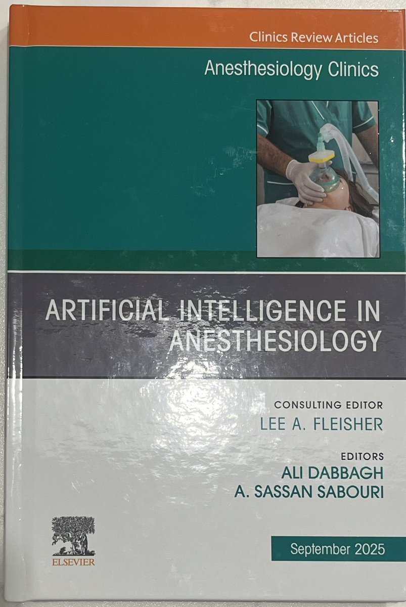 DrAliDabbagh's tweet photo. A proud moment: the print edition of the special Elsevier issue on AI in Anesthesiology has been released.
Another step toward a future where technology, clinical judgment, and patient dignity advance together.
لحظه‌ای افتخارآمیز: انتشار نسخه چاپی ویژه Elsevier درباره هوش مصنوعي https://t.co/ZmfcyCgf6G