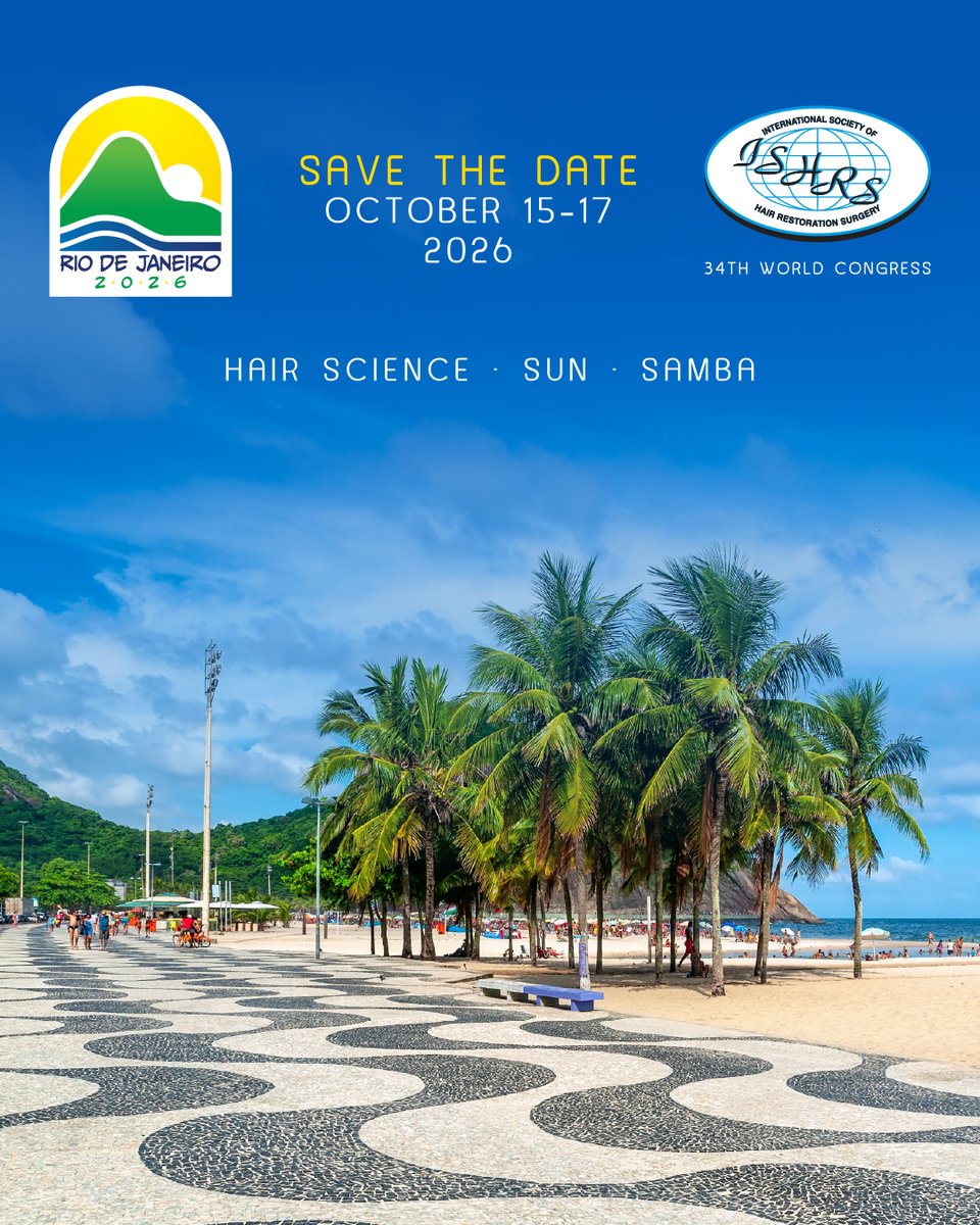 Thank you to everyone who joined us at the 33rd ISHRS World Congress in Berlin!

➡️ Next stop: Rio de Janeiro
🗓️ Save the date: Oct 15–17, 2026

Chaired by Dr. Maxim Chumak, motivated to bring you another world-class event.

🛎️ Don’t miss updates: ishrs.org/subscribe
