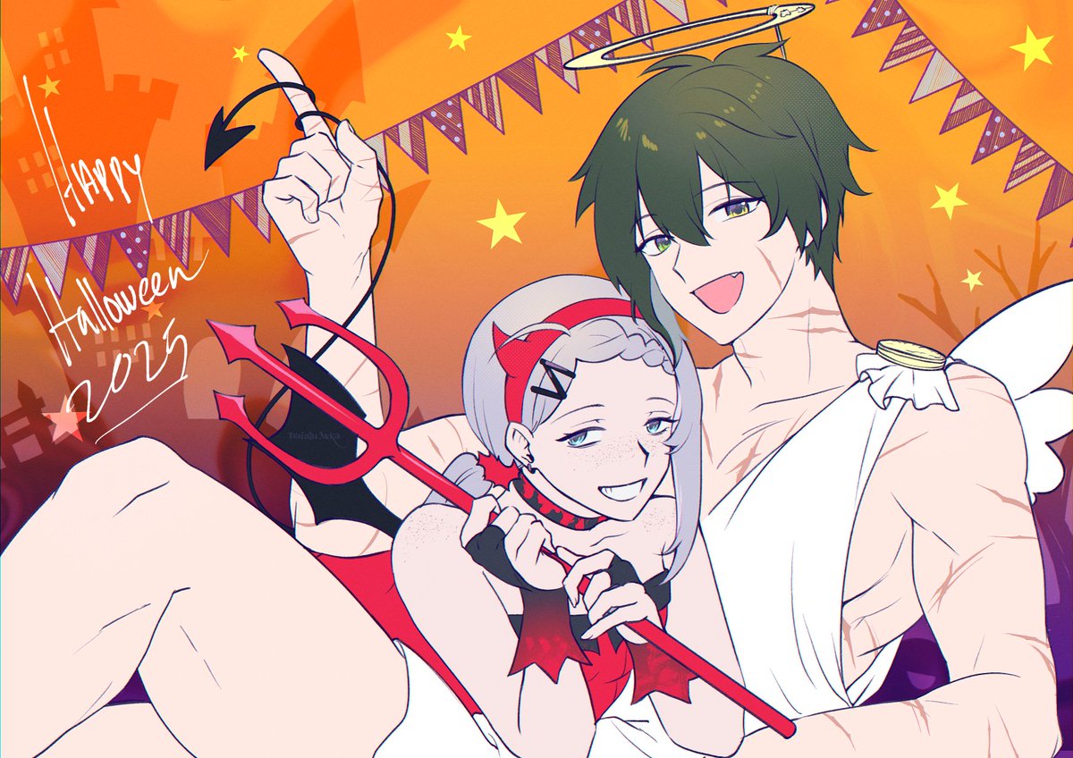 TerrainARTka's tweet photo. Happy Halloween feat. Maribelle &amp; Blitzer~ 

 #terrainOCs https://t.co/oHGxoBquT2