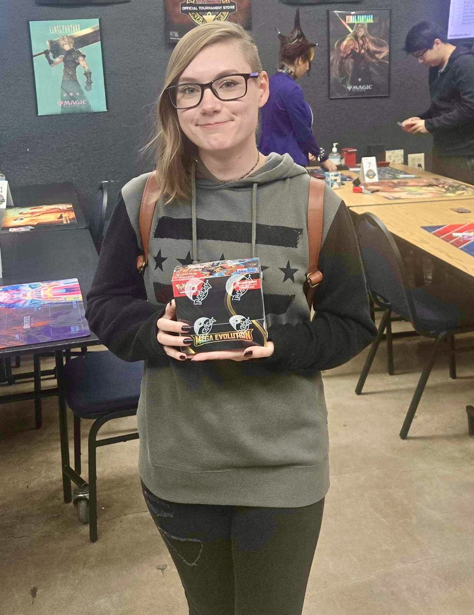 i won a mega evolution booster box tonight with dengo rocks trolley! ✨ super locked for vegas, catch me testing any time ⌚️