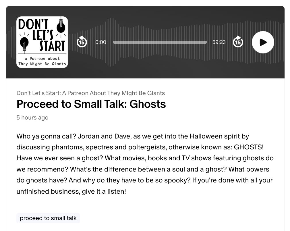 DontLetsPod's tweet photo. On our Patreon now! We talk about GHOSTS! Join now to listen, or hear the first 10 minutes for free (link in bio)! https://t.co/VoBo9LHAEN