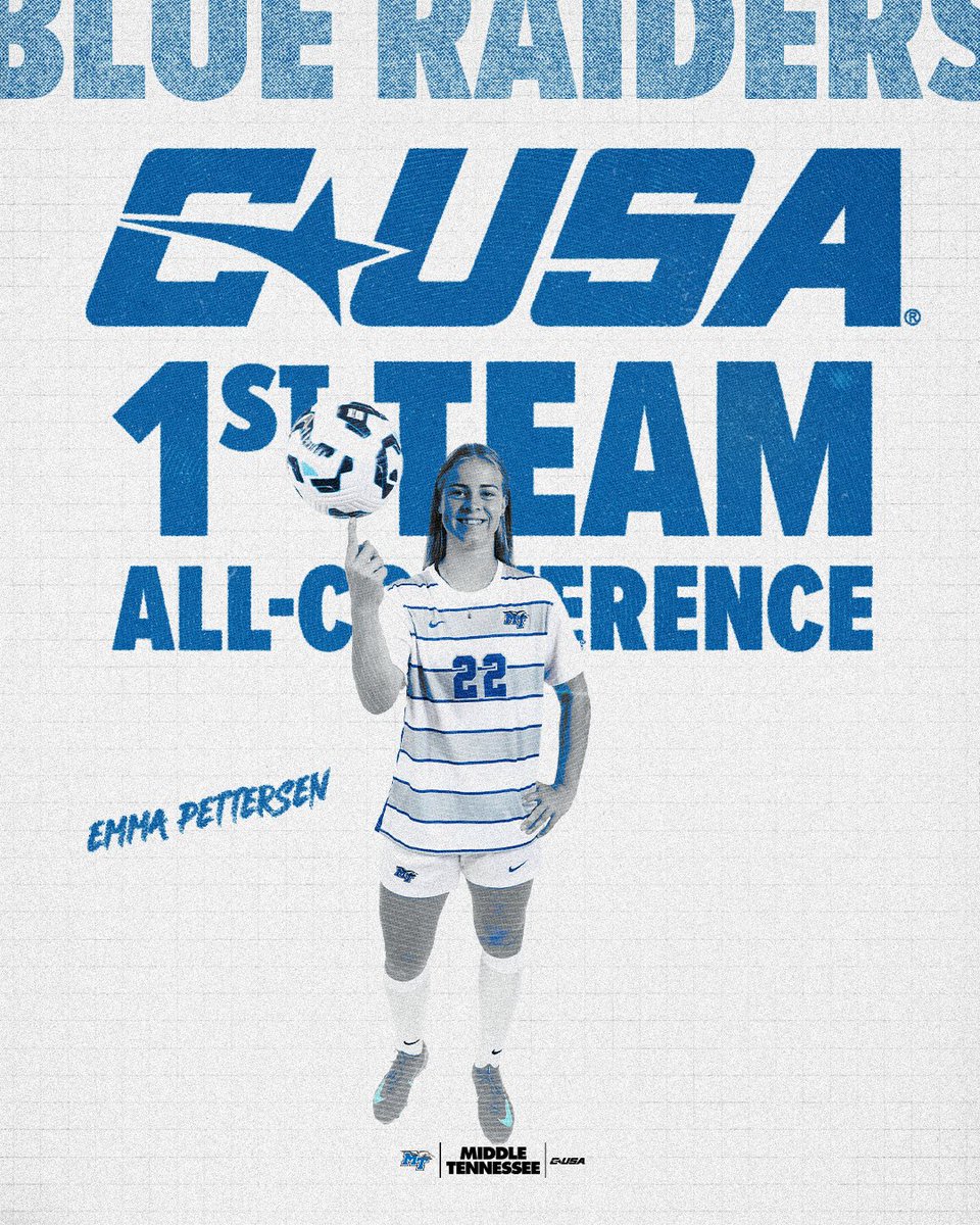 Big-time players get big-time honors. 💙⚽️

Pettersen selected to the CUSA All-Conference First team. 
#BLUEnited