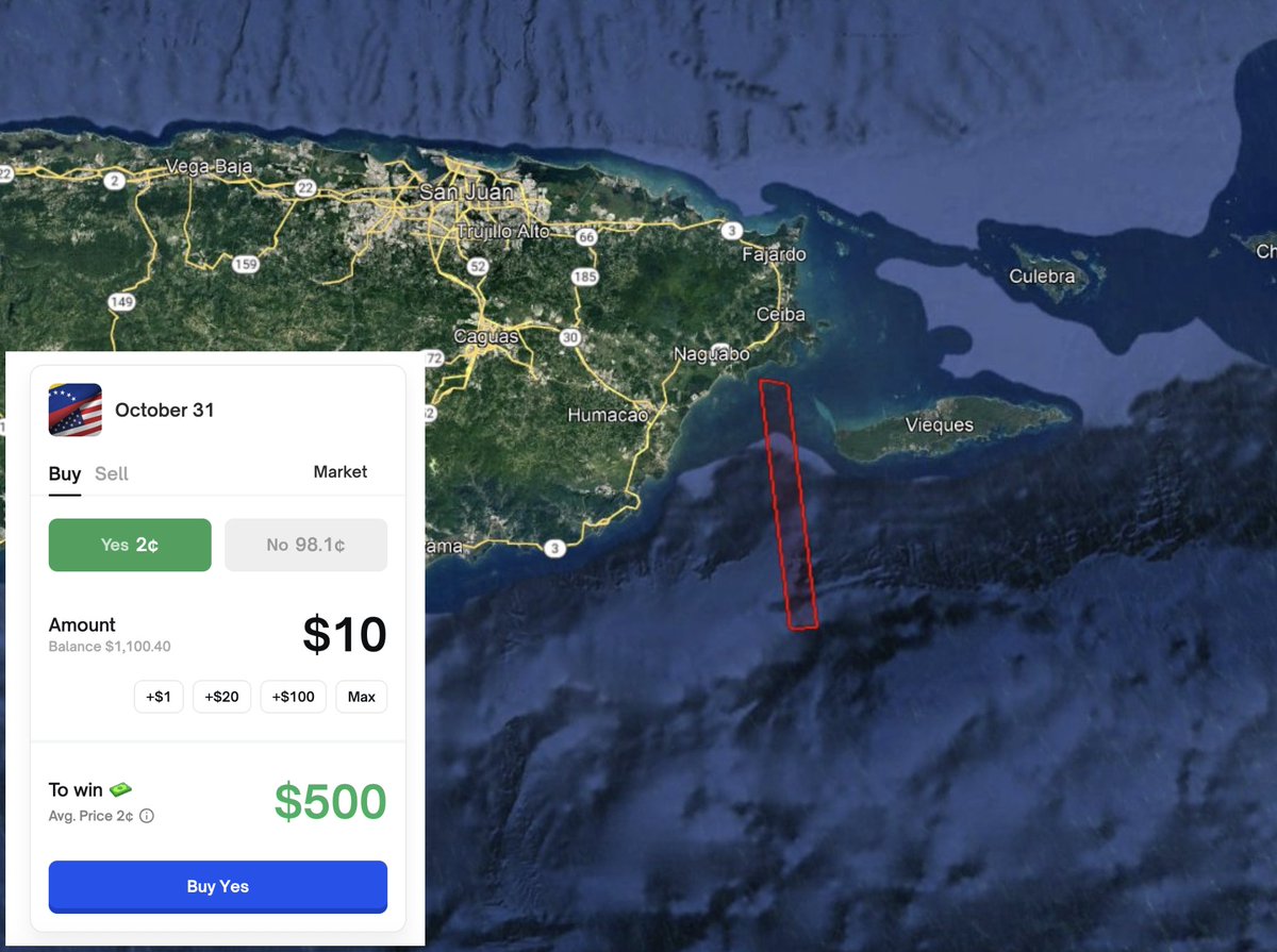 poesdec's tweet image. BREAKING: US vs Venezuela - today?
@Osinttechnical thanks for the info:
As military action against Venezuela looms, the US just closed a swath of airspace off the coast of Puerto Rico, designating it "National Defense Airspace."
The closure is adjacent to José Aponte de la…