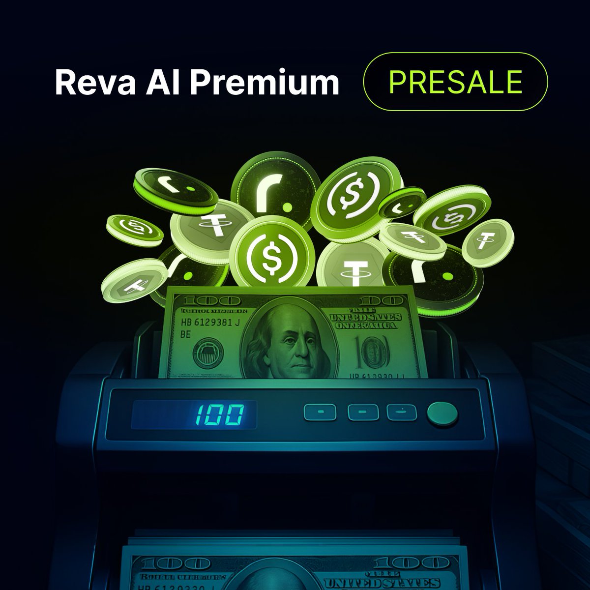 Reveel (@r3vl_xyz) on Twitter photo Reva AI Premium Presale is LIVE 🟩
Get early access to the full product 
→ one-time deal on the yearly plan 
→ all features unlocked at launch 
→ limited window to buy
Free tier stays same
Pro gets more, one-time deal
Presale will last until TGE👇 Reva AI Premium Presale is LIVE 🟩
Get early access to the full product 
→ one-time deal on the yearly plan 
→ all features unlocked at launch 
→ limited window to buy
Free tier stays same
Pro gets more, one-time deal
Presale will last until TGE👇