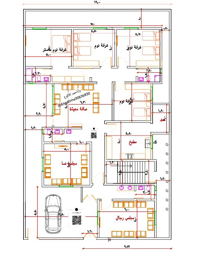 EngAhme30836830's tweet photo. الحمدلله
✔من اعمالنا🇸🇦 

مخطط دور أرضي متكامل باأربع غرف نوم
 وبمسطح بناء 275 متر مربع فقطط 🔥🔥
 مخطط جميل ومدروس في الجانب المعماري  والانشائي 
 ابعاد الارض ١٦×٢٥
لطفاً لايك وريتويت لتعم الفائده🔁💟 https://t.co/2unKFsCSvI