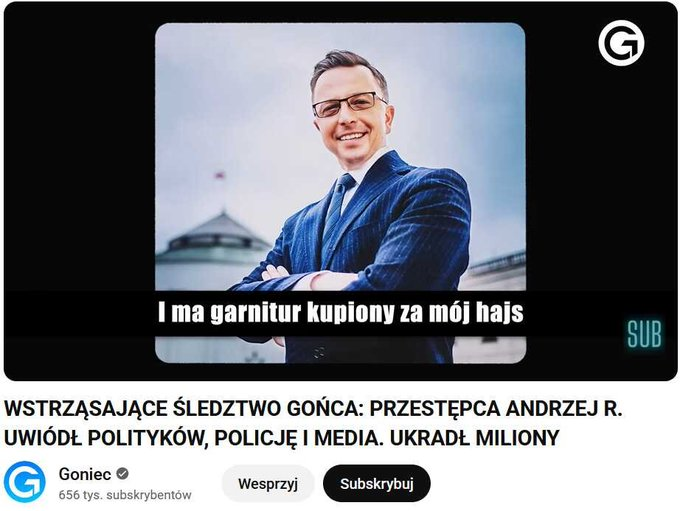 <a href="/RKropiwnicki/">Robert Kropiwnicki</a> Ile masz tych mieszkań 11, 12, z pensji urzędnika⁉️
Znasz tego👇co przyjmował garnitury⁉️