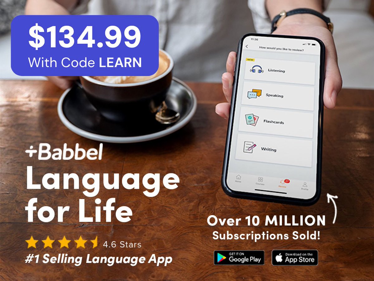 ShopForNeeds1's tweet image. Babbel Language Learning: Lifetime Subscription (All Languages)
⚫
$134.99 with code LEARN (Retail $299.00)
⚫
Get This Deal!: bit.ly/babbellanguage