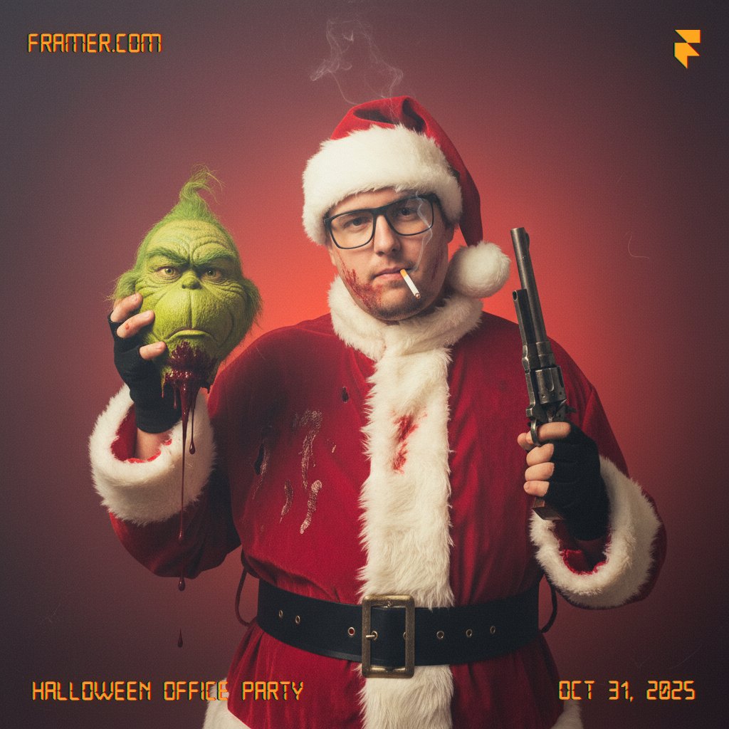 uiadamux's tweet image. Not this year, Grinch 😂
#FramerHalloweenParty