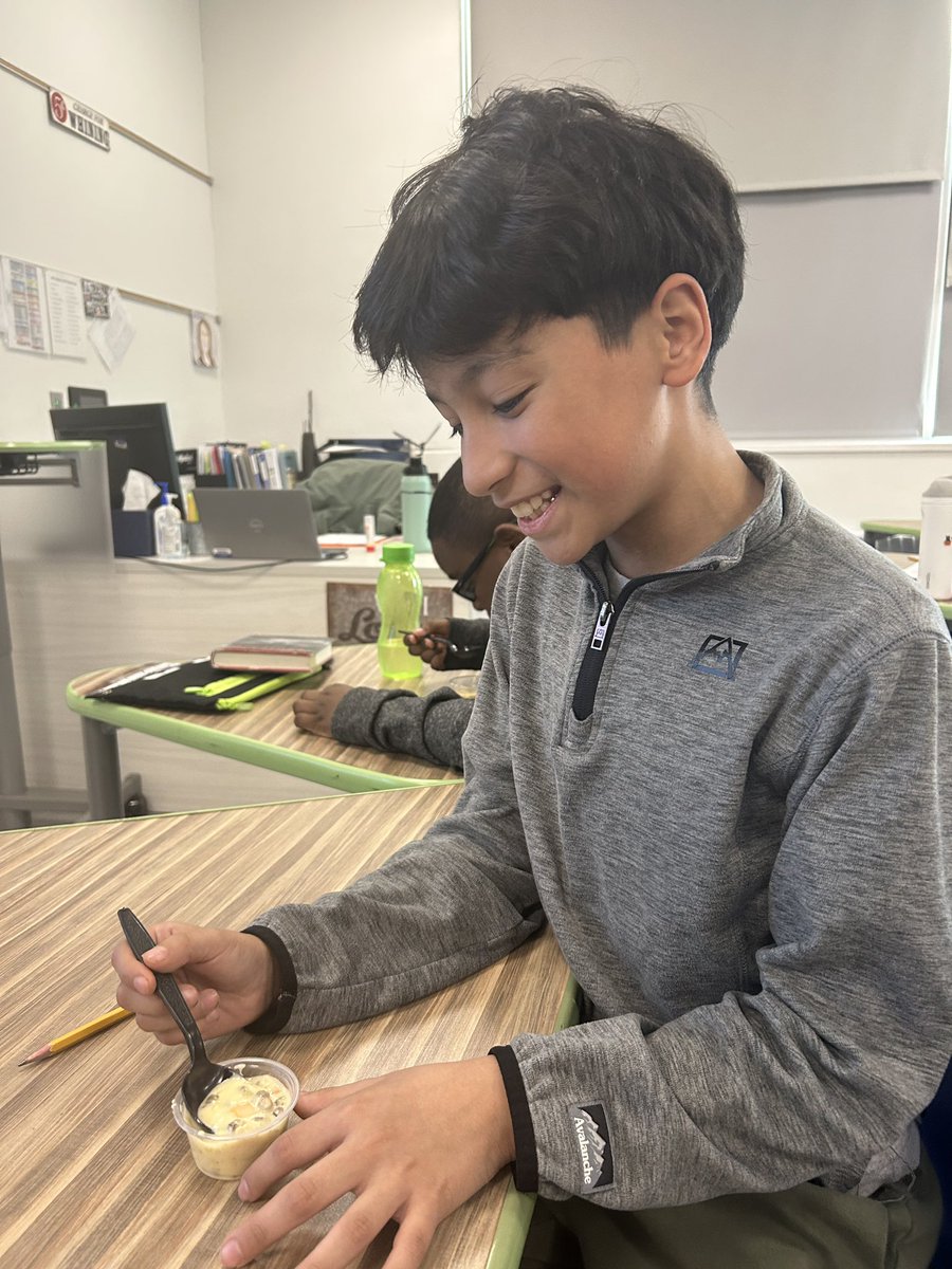 In Wit and Wisdom, 5th grade students have been learning about how wild rice is sacred to the Ojibwe culture.  Shoutout to Five West for donating wild rice soup, so our kids could try it!!  #overlandrps