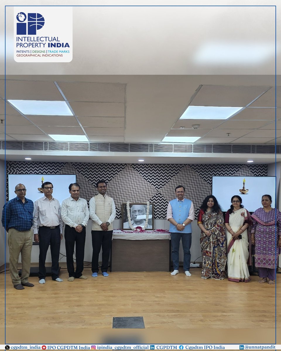 cgpdtm_india's tweet photo. Celebrated the 150th Birth Anniversary of Sardar Vallabhbhai Patel - the Iron Man of India. 🇮🇳
Unity makes us stronger, innovation makes us Aatmanirbhar.
Together, we build an Ek Bharat, a Viksit Bharat.
#NationalUnityDay #SardarPatel150 #EkBharatShreshthaBharat #IPIndia https://t.co/mRP3kZpRFf