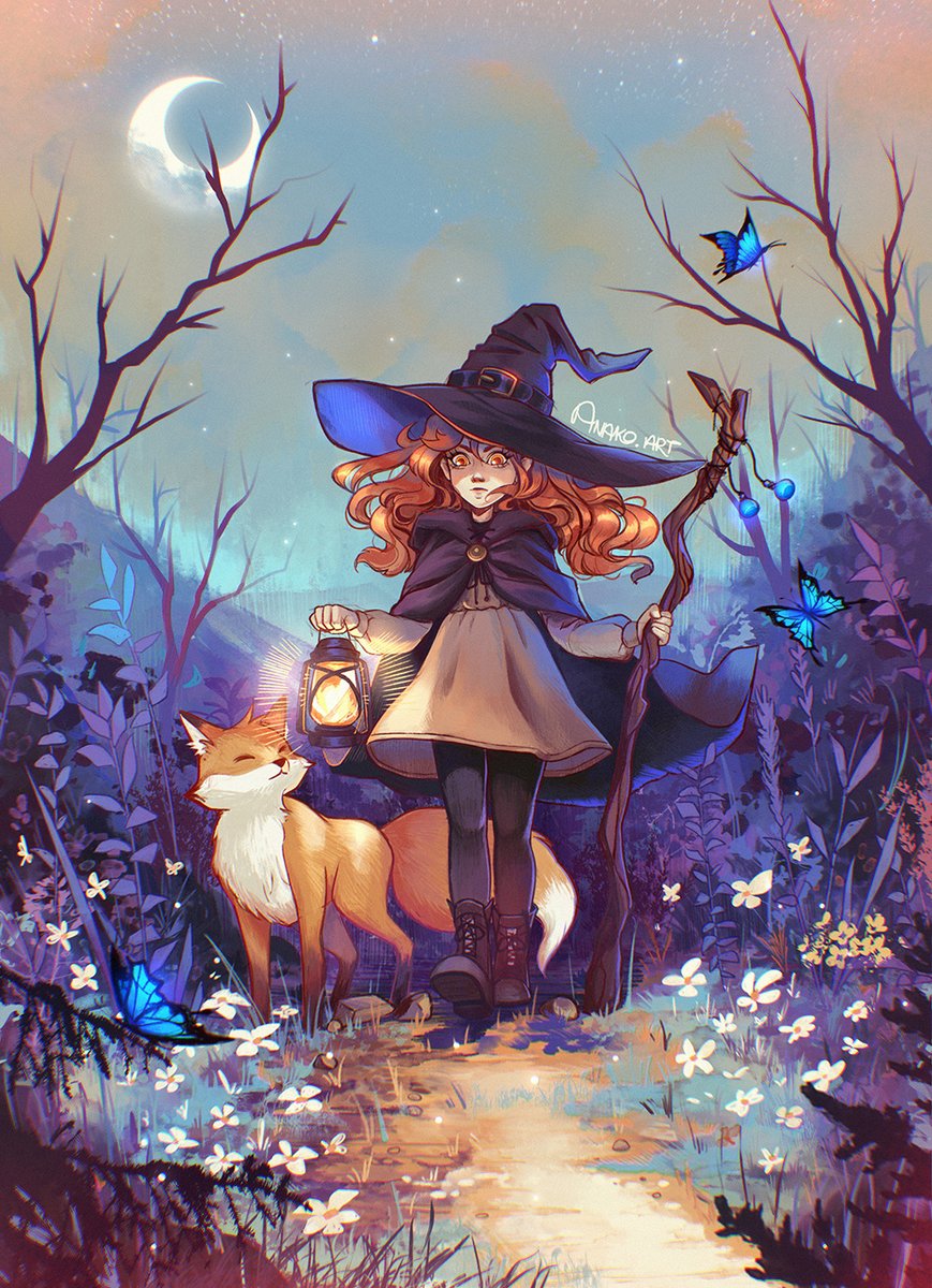 🎃 HAPPY HALLOWEEN! 🎃 Enjoy some spooky &amp; witchy art from me!

#spookyart #witchart #darkart