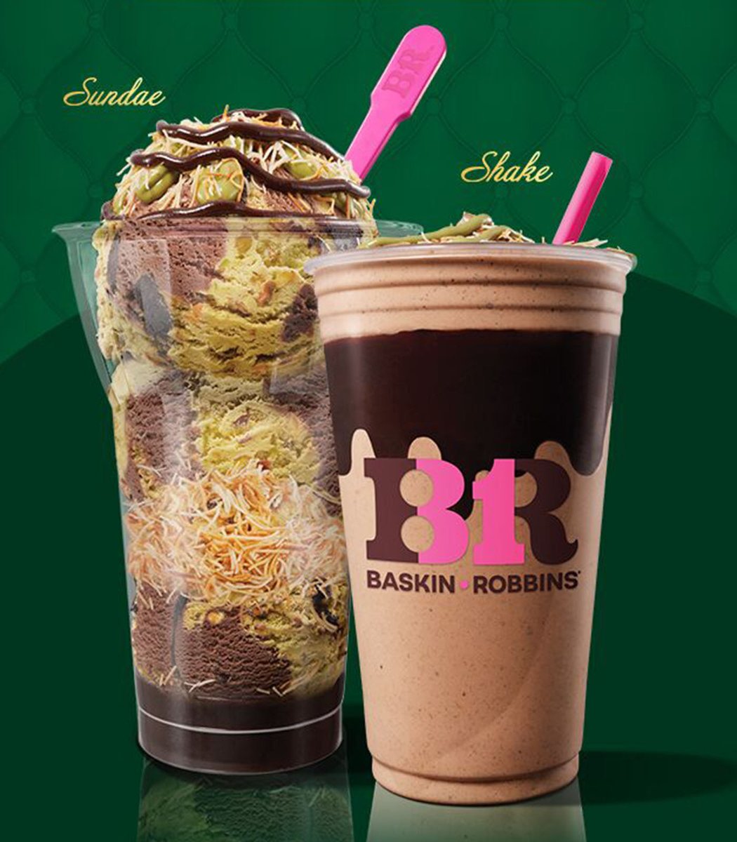 CrunchedShow's tweet photo. Baskin-Robbins debuts Dubai chocolate sundae and shake

Both are available in stores from November https://t.co/6HqC6861eo