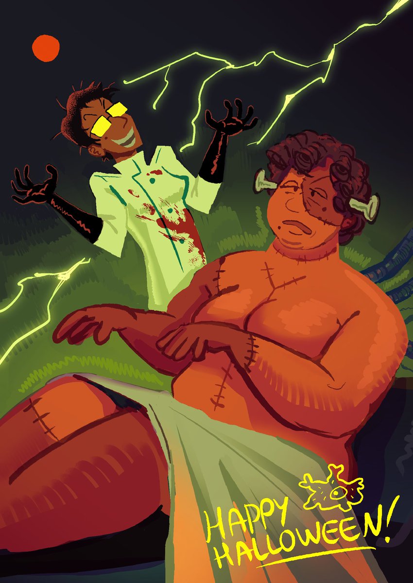 HAPPY HALLOWEEN from our doomed research mission to yours &lt;3 #OC