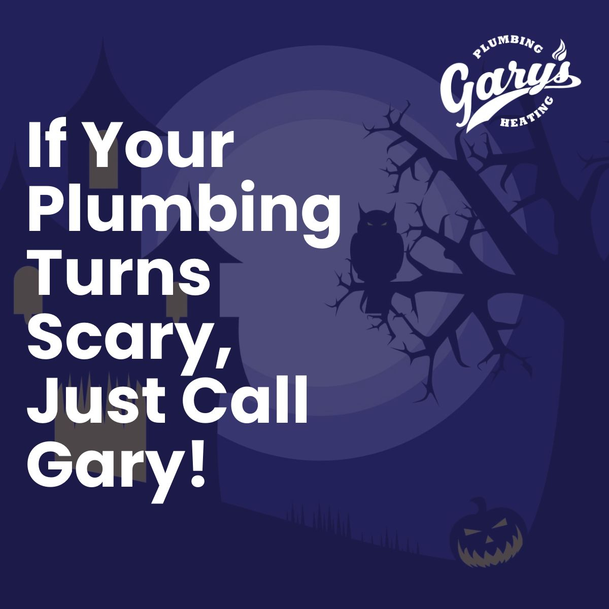 Plumbing emergency at 3am? That's scarier than any Halloween movie! 🎃 We're available 24/7 with no extra charges for nights/weekends. When plumbing turns frightening, just call Gary! 👻 garys.plumbing/service
