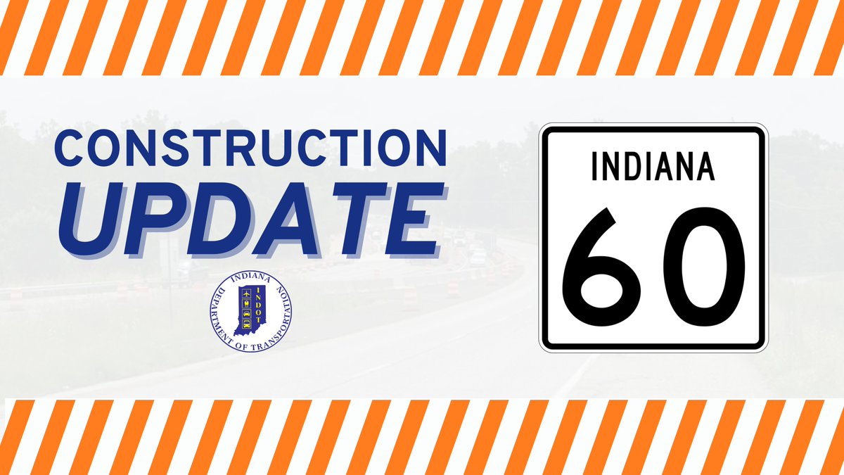 📍S.R. 60 - Clark Co.

Culvert repair work continues on S.R. 60 between Poindexter Ln and East St. Joe Rd southwest of Sellersburg. On/after Mon, 11/3, crews will begin using intermittent flagging operations while work is in progress.

‼️Read More: bit.ly/3JEYDXk