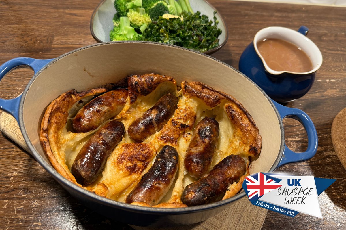 Editor Gwen Mostyn is celebrating UK Sausage Week in style with her homemade toad in the hole, complete with M&amp;S Collection British Cumberland Sausages!
#UKSausageWeek