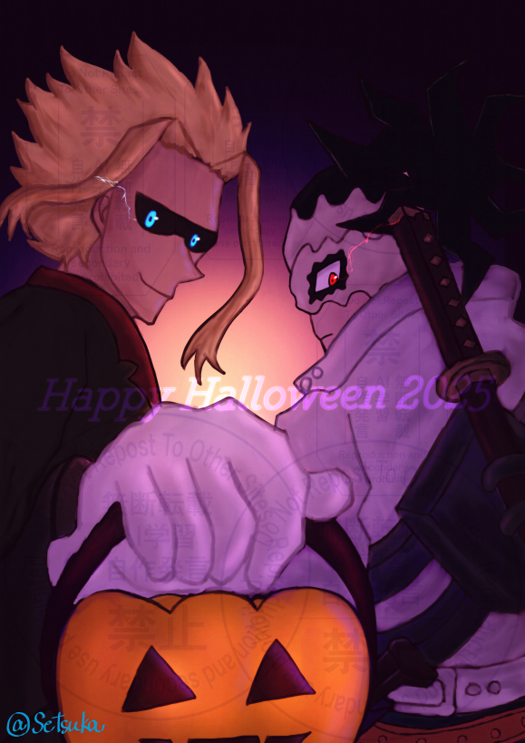 Happy Halloween 2025 All Might and Stain #heroaca_a #MHA #stain