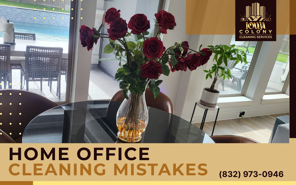 iowacleaningser's tweet image. 🏠 Home office cleaning mistakes? 🧹 Electronics, lamps & high shelves often get missed. Our blog shows practical tips ✨ + why pros get a thorough, safe clean... 👉 Read it at bit.ly/47HKYIb #HomeOfficeCleaning #CleanWorkspace #ProTips #SafeCleaning #IOWAColonyCleaning