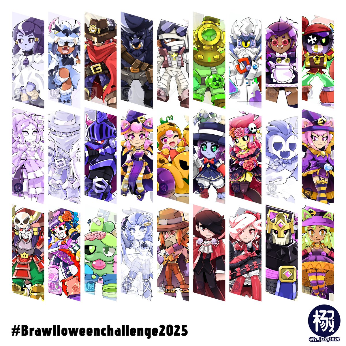 Happy Brawlloween !!!🎃🎃

Here are 27 skins made this month.
Which one is your favourite Halloween skin?

#Brawlloweenchallenge2025
@brawlstars #BrawlStars #BrawlStarsArt