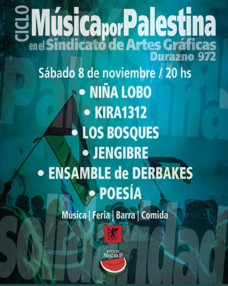 Sábado 8/11 Música por Palestina