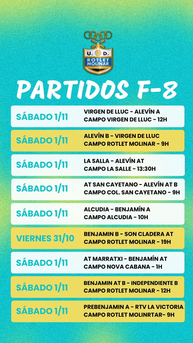 ⚪⚫ Club/ Estos son los horarios de esta semana 🕐.