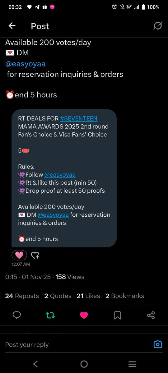 _pinkperry's tweet photo. @idubilusebongs @easyoyaa ALL IN FOR #SEVENTEEN #2025MAMAVOTE https://t.co/4MuL92KCou