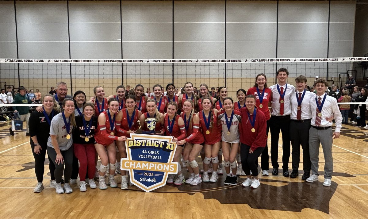 🏐 Congratulations to the Parkland Girls Volleyball Team  — District XI Champions! 🏆
 We’re so proud of our Trojans for bringing home the title once again. ❤️🩶
