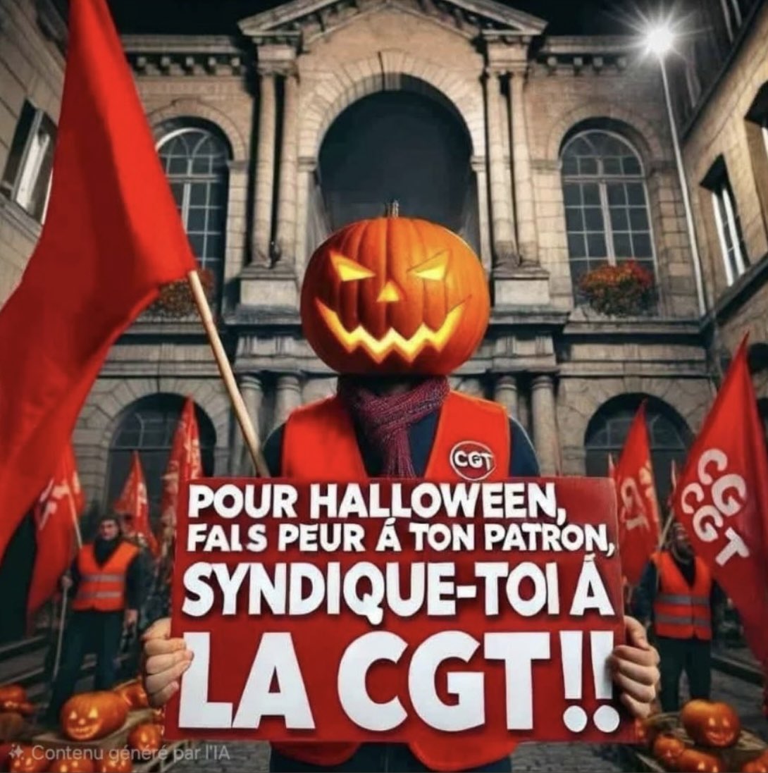 Pour #Halloween fais peur à ton patron, syndique-toi à la #CGT